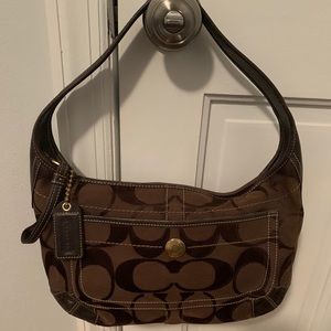 Brown Coach shoulder bag